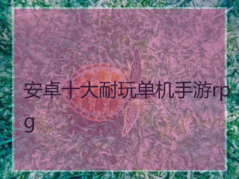 安卓十大耐玩单机手游rpg