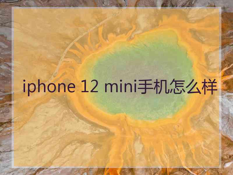 iphone 12 mini手机怎么样