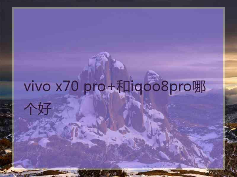 vivo x70 pro+和iqoo8pro哪个好