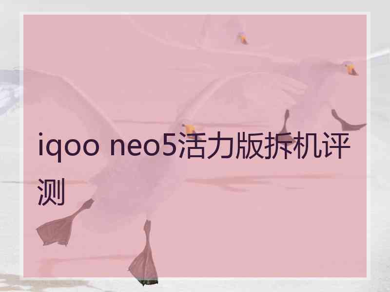 iqoo neo5活力版拆机评测