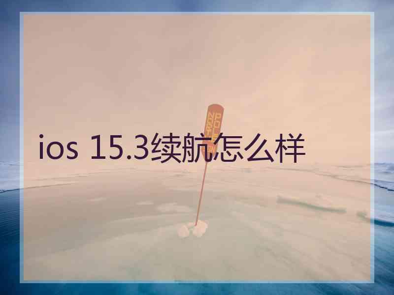 ios 15.3续航怎么样