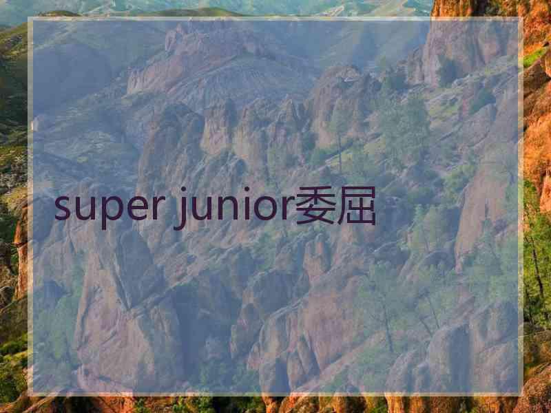 super junior委屈