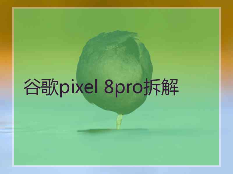 谷歌pixel 8pro拆解