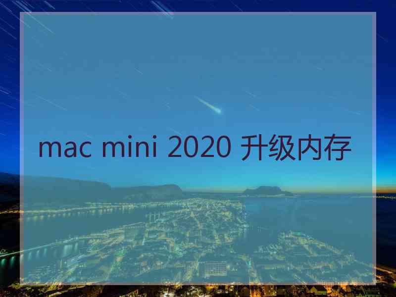 mac mini 2020 升级内存