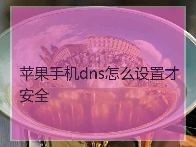 苹果手机dns怎么设置才安全