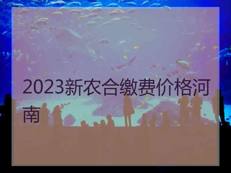 2023新农合缴费价格河南