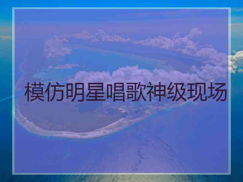 模仿明星唱歌神级现场