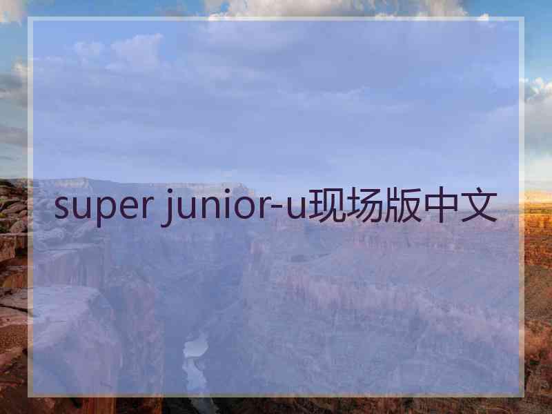 super junior-u现场版中文