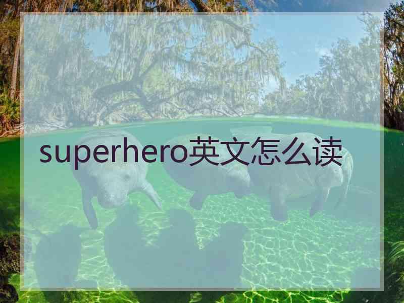 superhero英文怎么读
