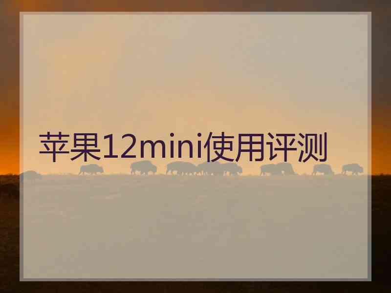 苹果12mini使用评测