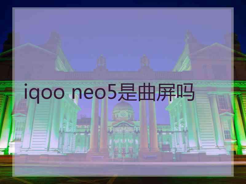 iqoo neo5是曲屏吗