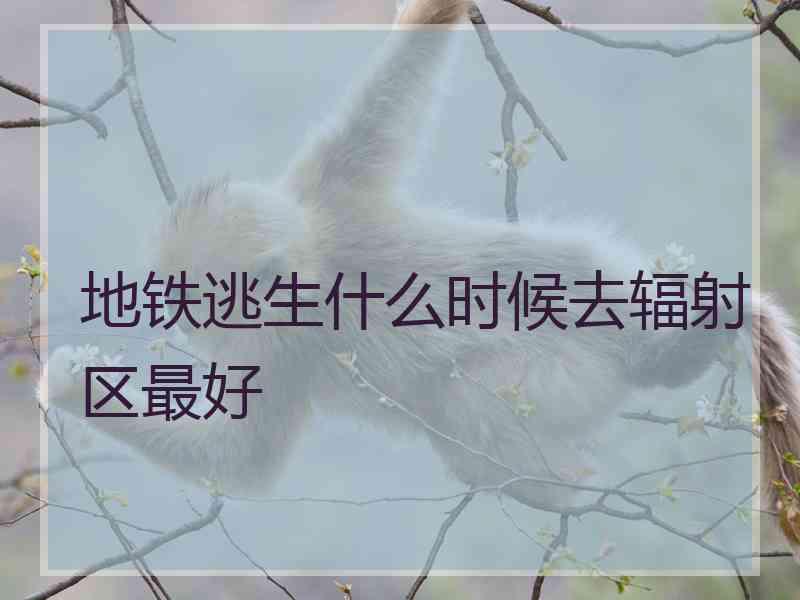 地铁逃生什么时候去辐射区最好