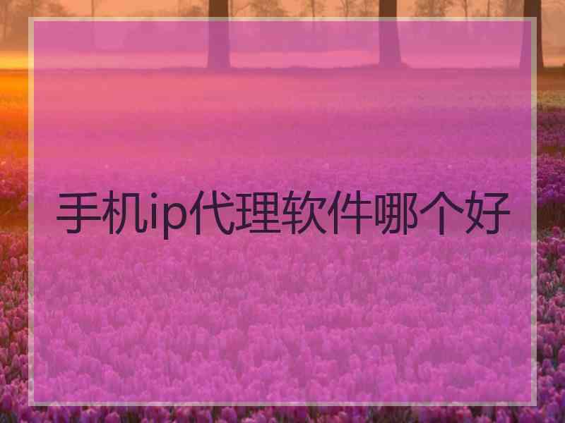 手机ip代理软件哪个好