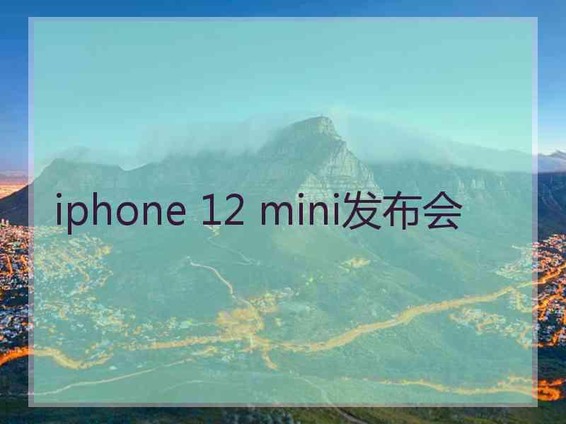 iphone 12 mini发布会