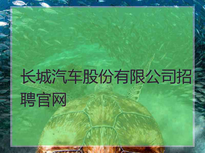 长城汽车股份有限公司招聘官网