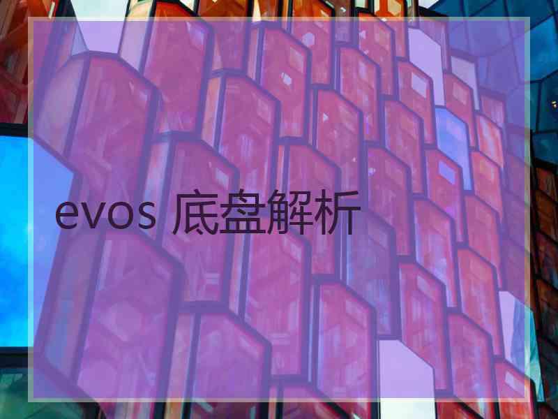 evos 底盘解析