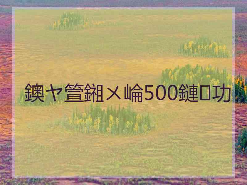 鐭ヤ箮鎺ㄨ崘500鏈功