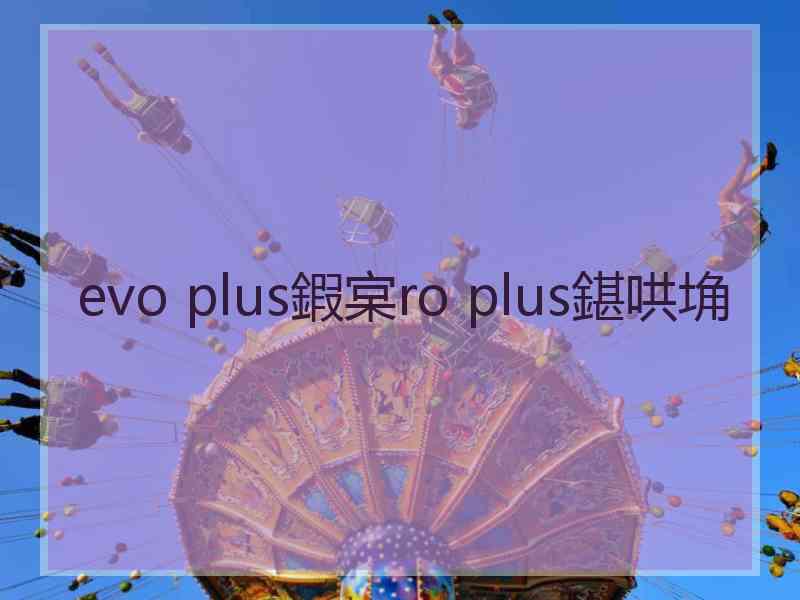 evo plus鍜宲ro plus鍖哄埆