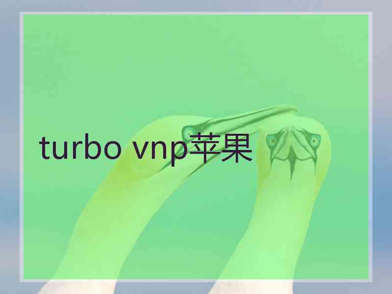 turbo vnp苹果