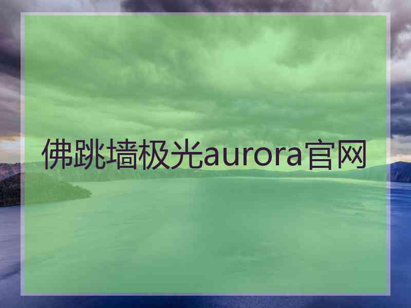 佛跳墙极光aurora官网