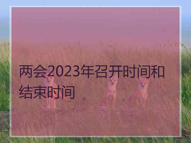 两会2023年召开时间和结束时间