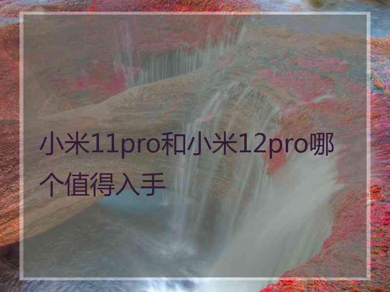 小米11pro和小米12pro哪个值得入手