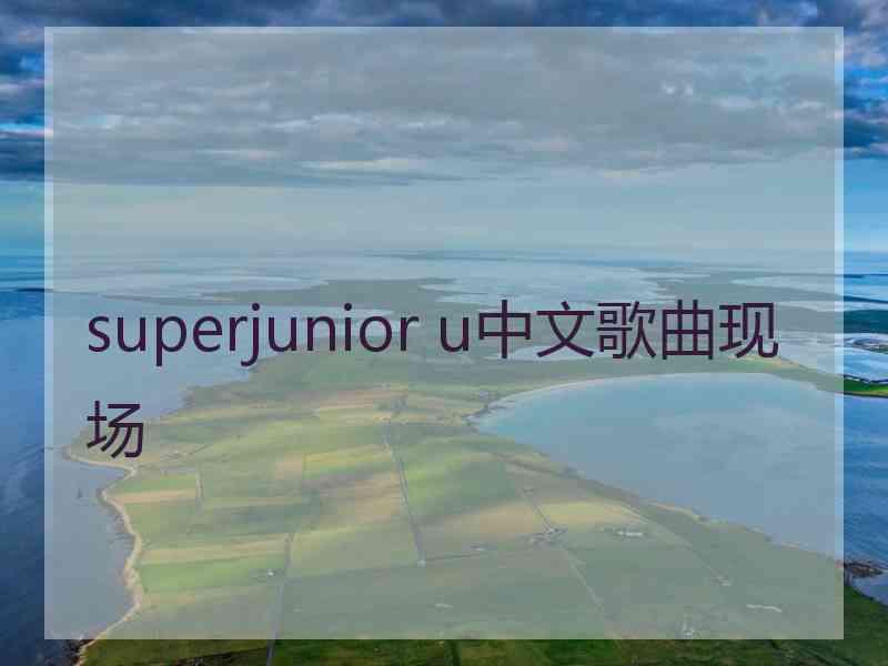 superjunior u中文歌曲现场