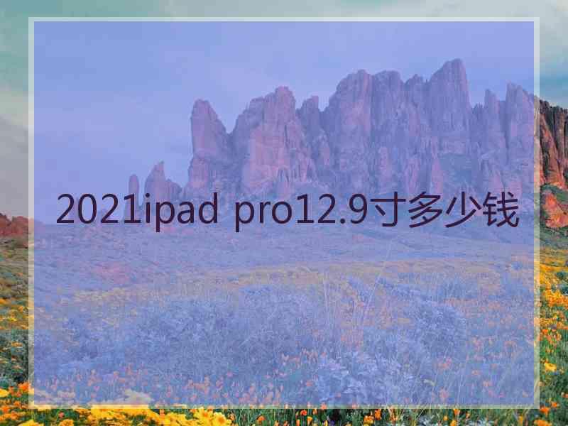 2021ipad pro12.9寸多少钱