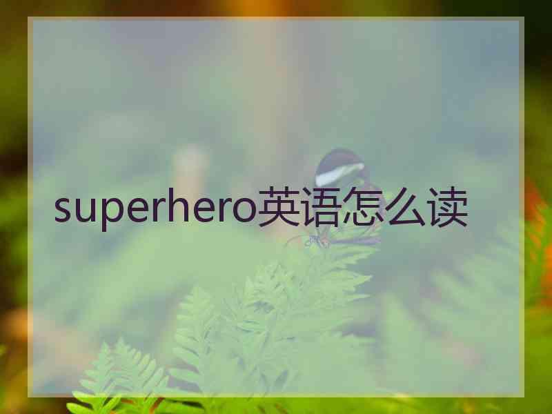 superhero英语怎么读