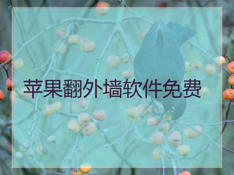 苹果翻外墙软件免费