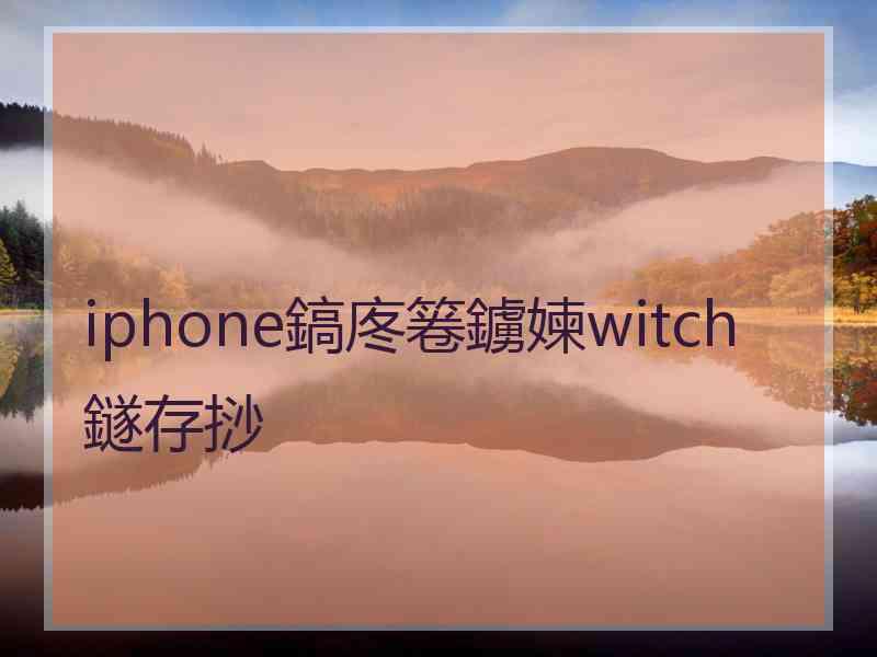 iphone鎬庝箞鐪媡witch鐩存挱