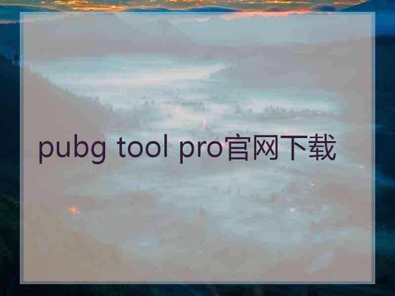 pubg tool pro官网下载