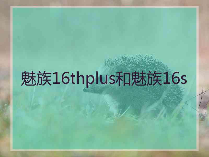 魅族16thplus和魅族16s