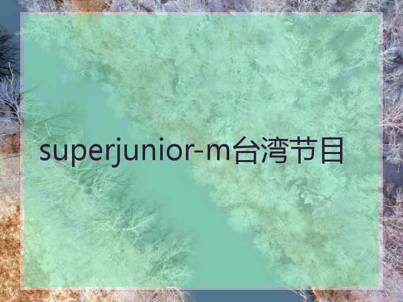 superjunior-m台湾节目