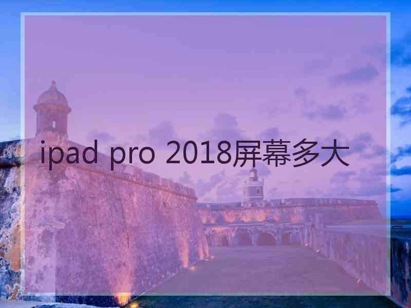 ipad pro 2018屏幕多大