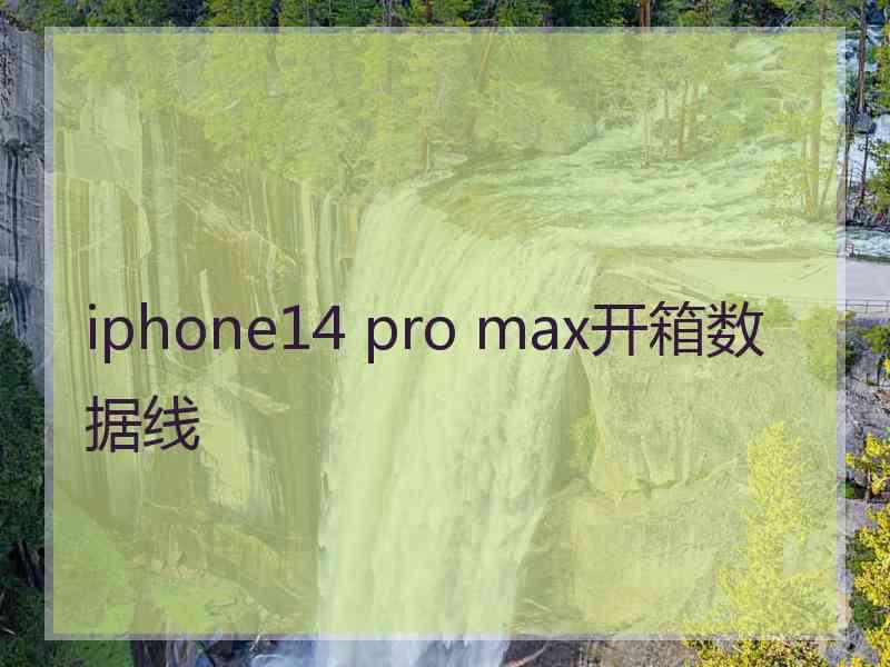 iphone14 pro max开箱数据线