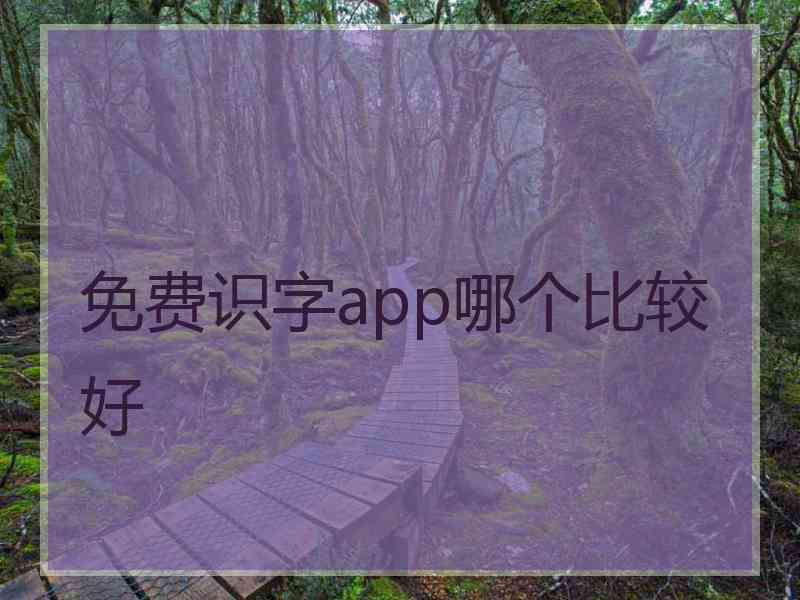 免费识字app哪个比较好