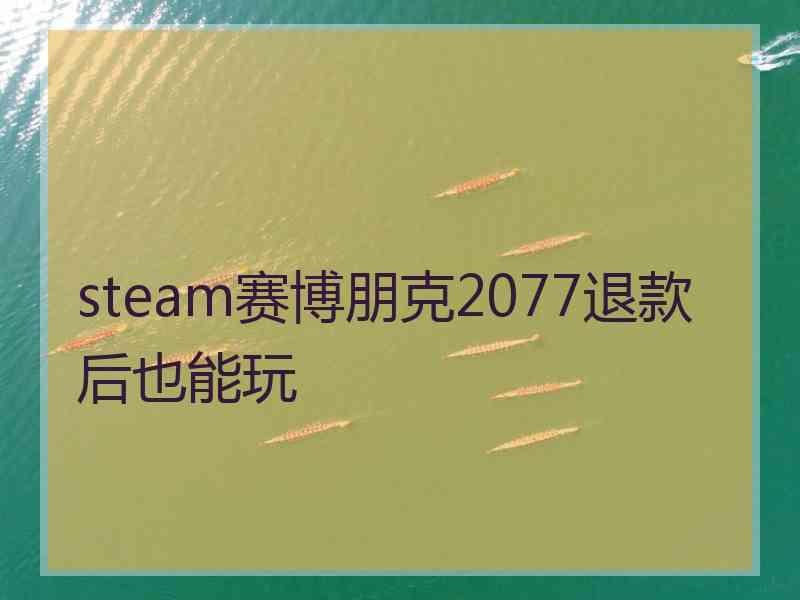 steam赛博朋克2077退款后也能玩