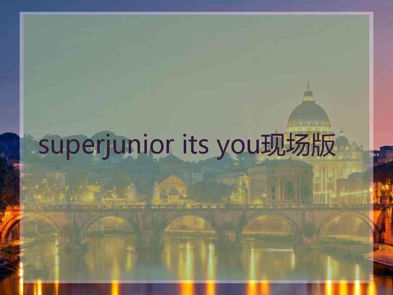 superjunior its you现场版