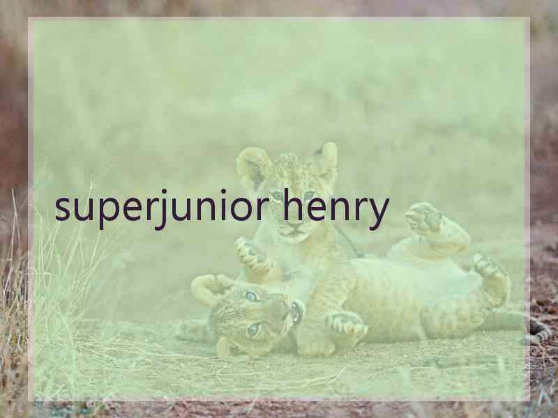 superjunior henry