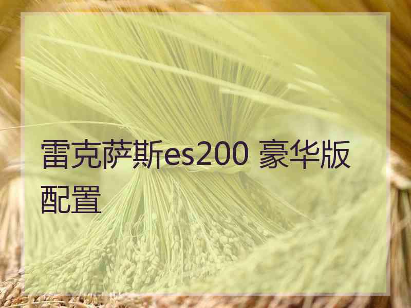 雷克萨斯es200 豪华版配置