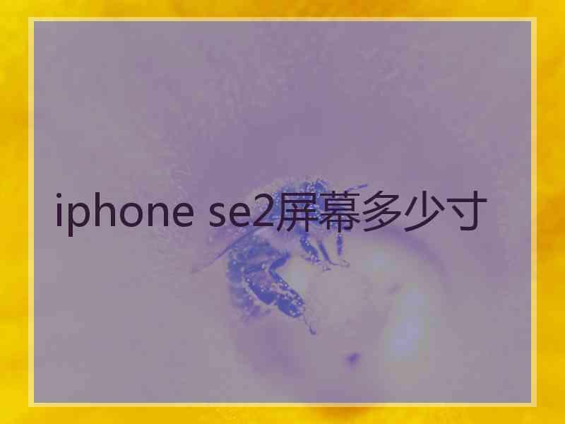 iphone se2屏幕多少寸