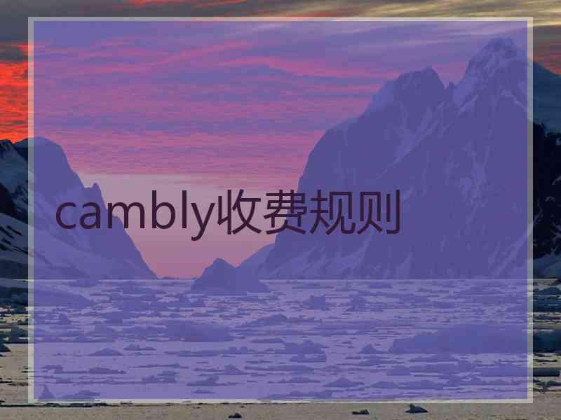 cambly收费规则