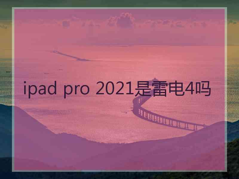 ipad pro 2021是雷电4吗