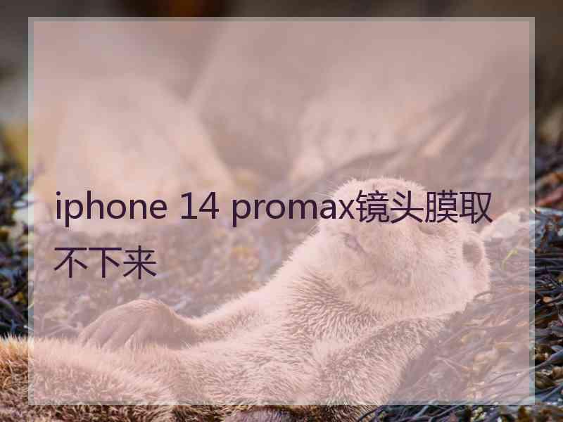 iphone 14 promax镜头膜取不下来