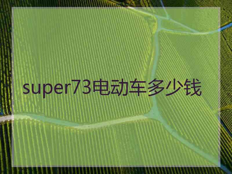 super73电动车多少钱