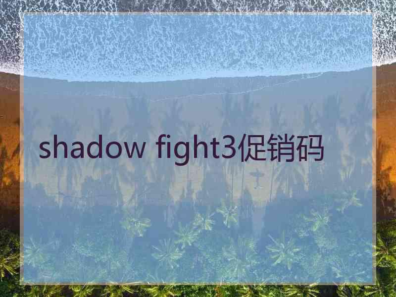 shadow fight3促销码