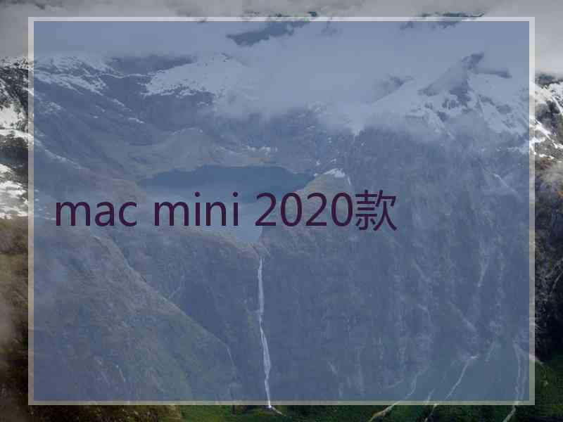 mac mini 2020款