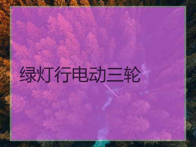 绿灯行电动三轮