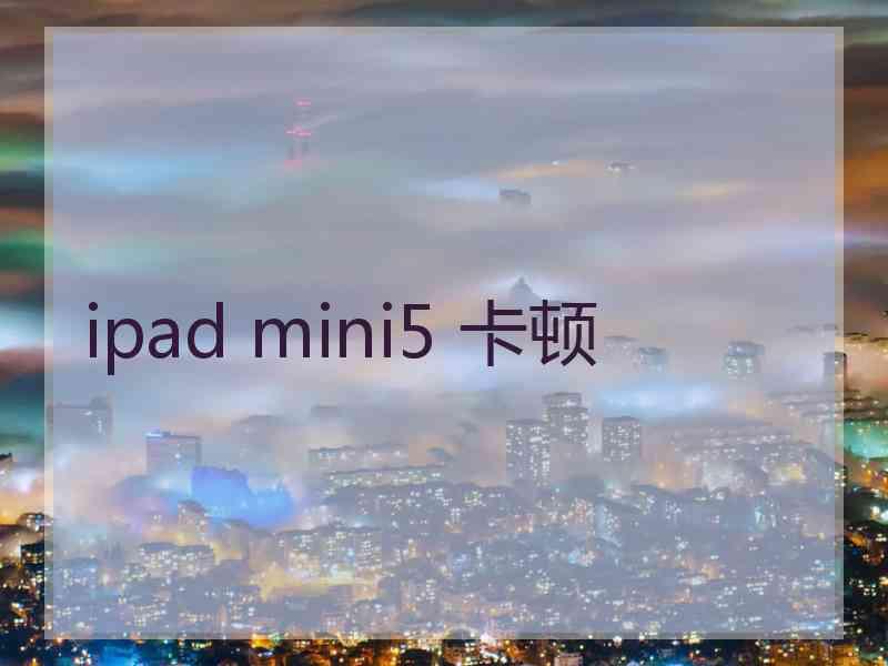 ipad mini5 卡顿